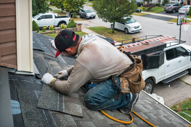 Professional Storm Damage Roof Repair technician working in Logan, UT